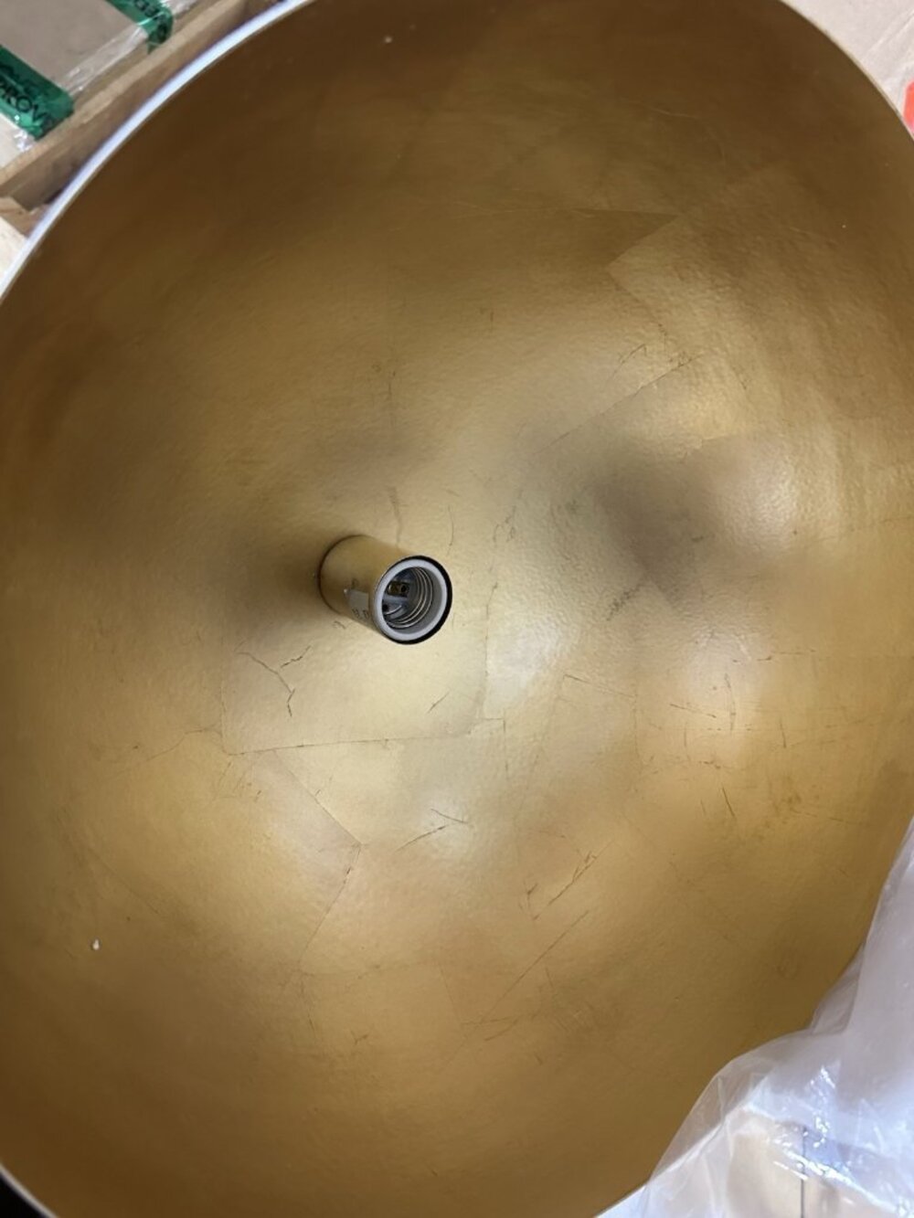 Regina Andrew Sigmund Small Dome Pendant Light (15” W)-White & Gold - Picture 5 of 11